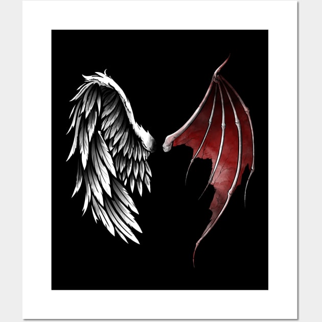 lucifer angel wings Wall Art by NemiMakeit